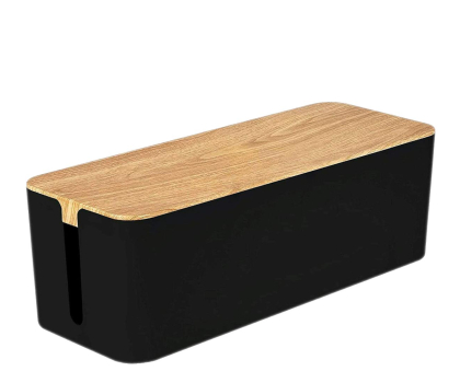 Kabel komputerowy MOZOS Organizer na kable i listwy Czarny Drewno KBO-BK-WOOD